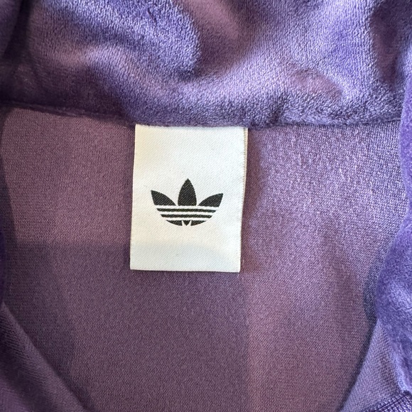 ADIDAS Women's Purple Velour Tracksuit Set - Picture 4 of 8